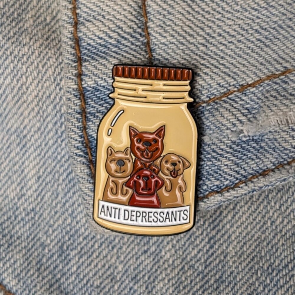 (5/$20) Dog Antidepressants Enamel Pin